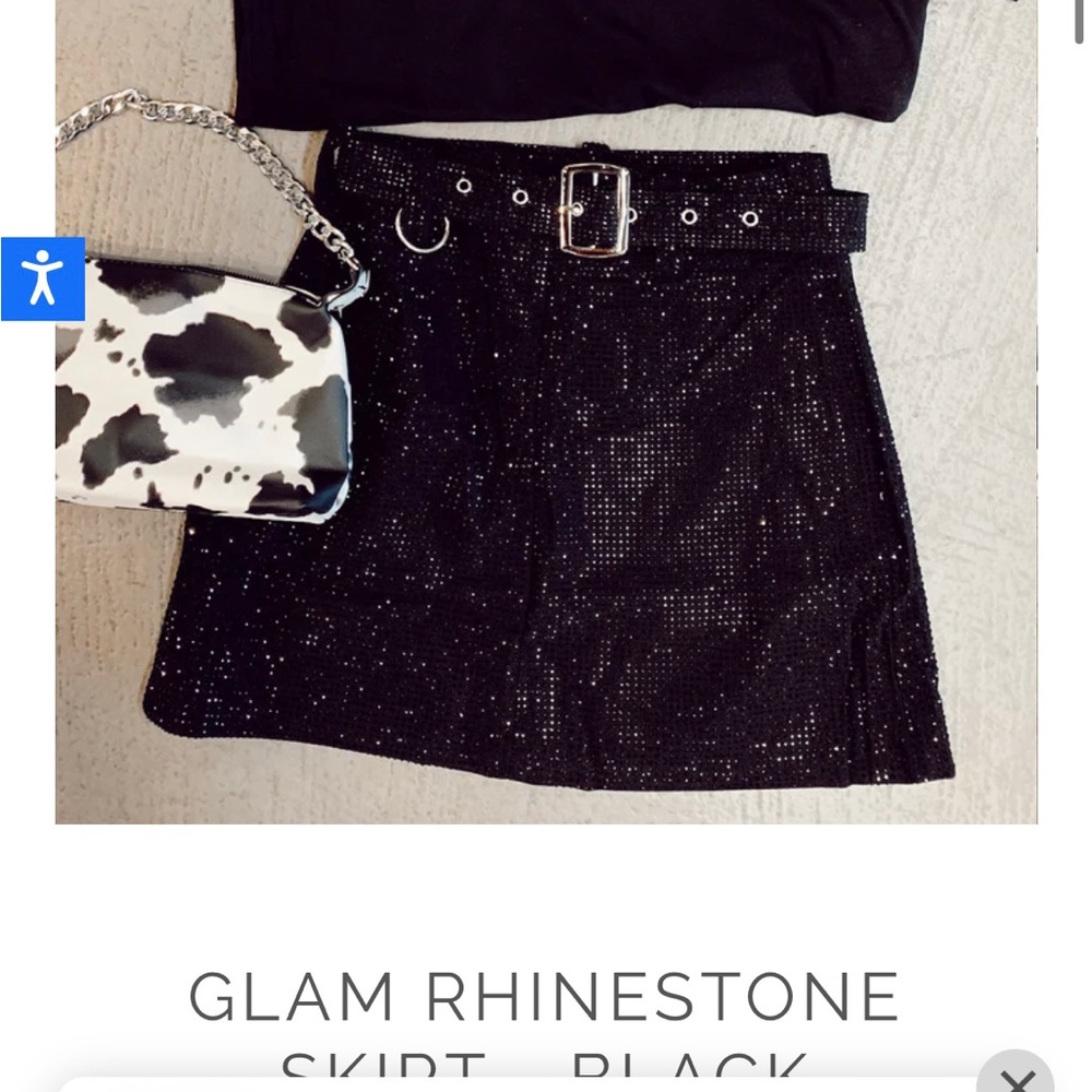 Black sequin skirt